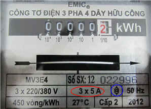 chỉ số công tơ 3 pha gián tiếp chỉ số công tơ 3 pha gián tiếp