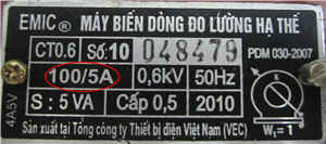 tỉ số công tơ 3 pha gián tiếp tỉ số biến dòng điện